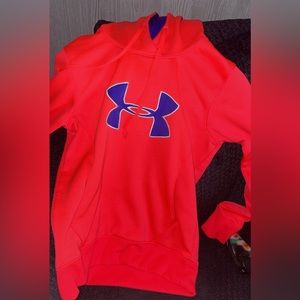 Women’s large underarmour red/orange hoodie